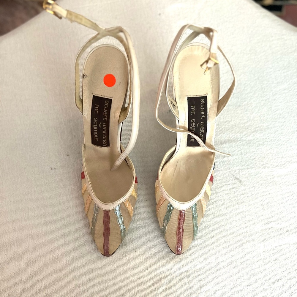 Stuart Weitzman Multicolor Strappy Heels